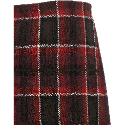 Red Wool Long Skirt