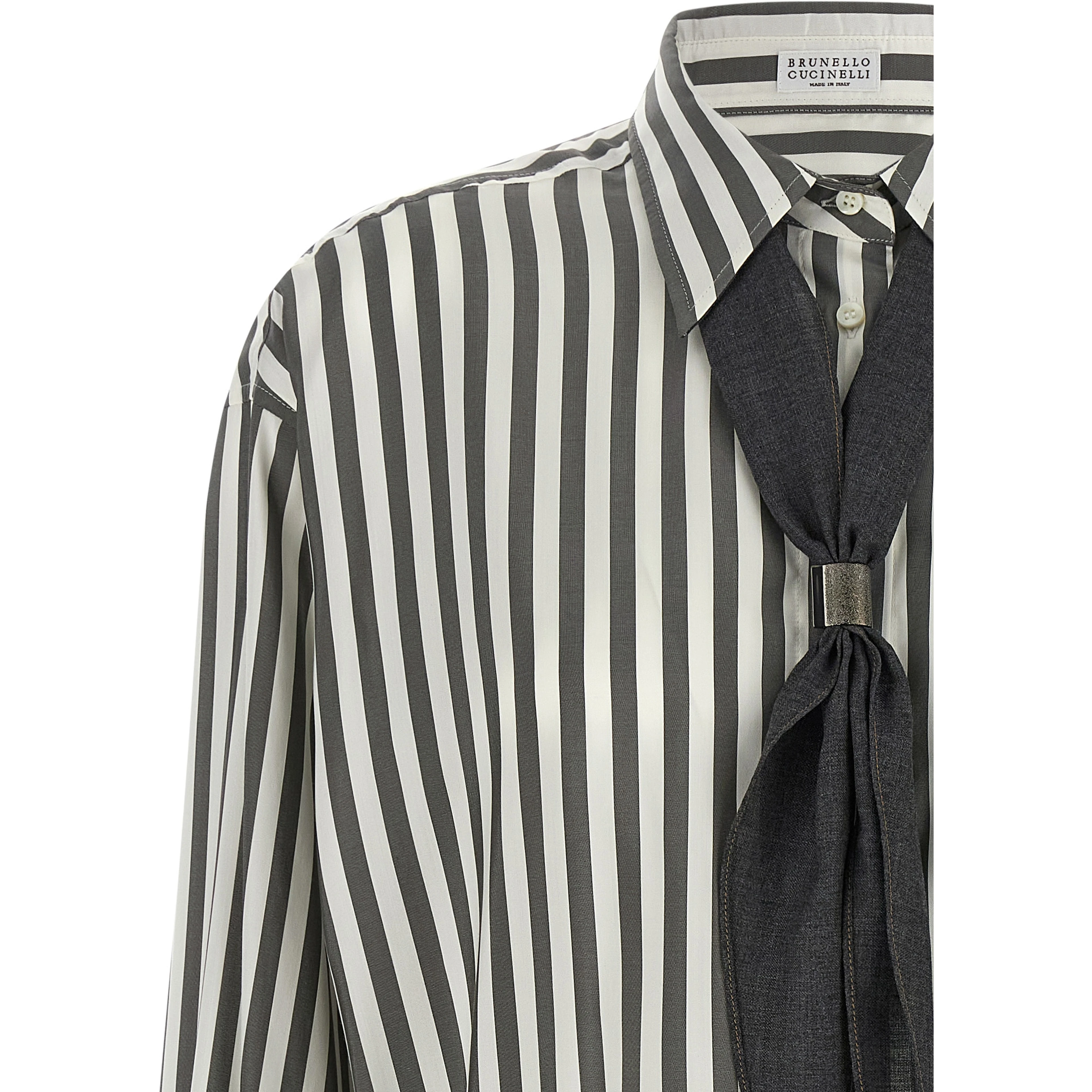 Bicolor Silk Blouse