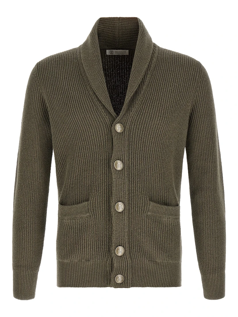 Bicolor Cotton Cardigan