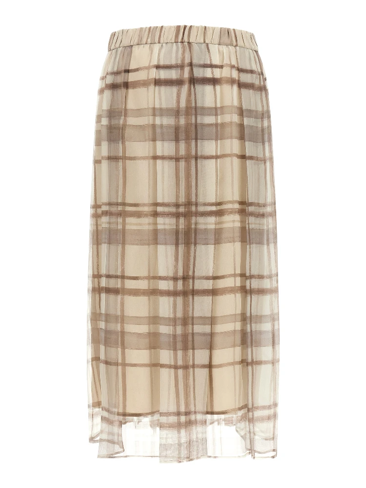 Beige Silk Midi Skirt alternative