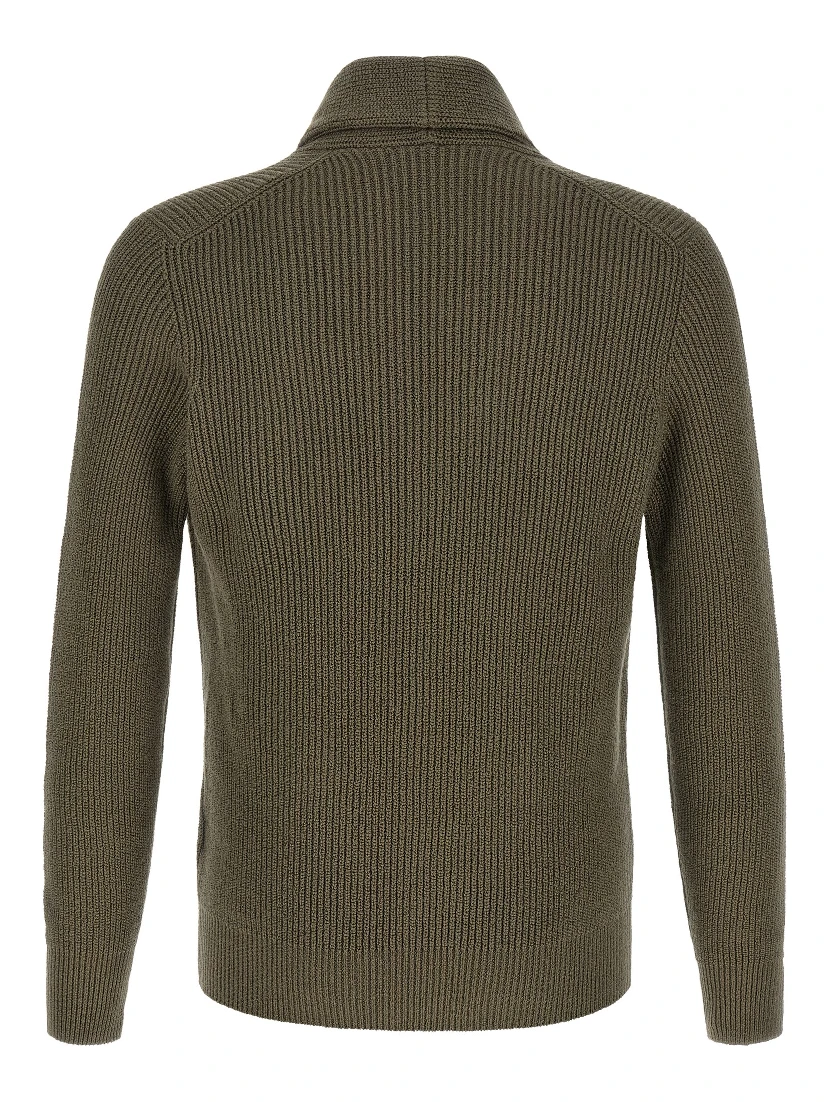Bicolor Cotton Cardigan