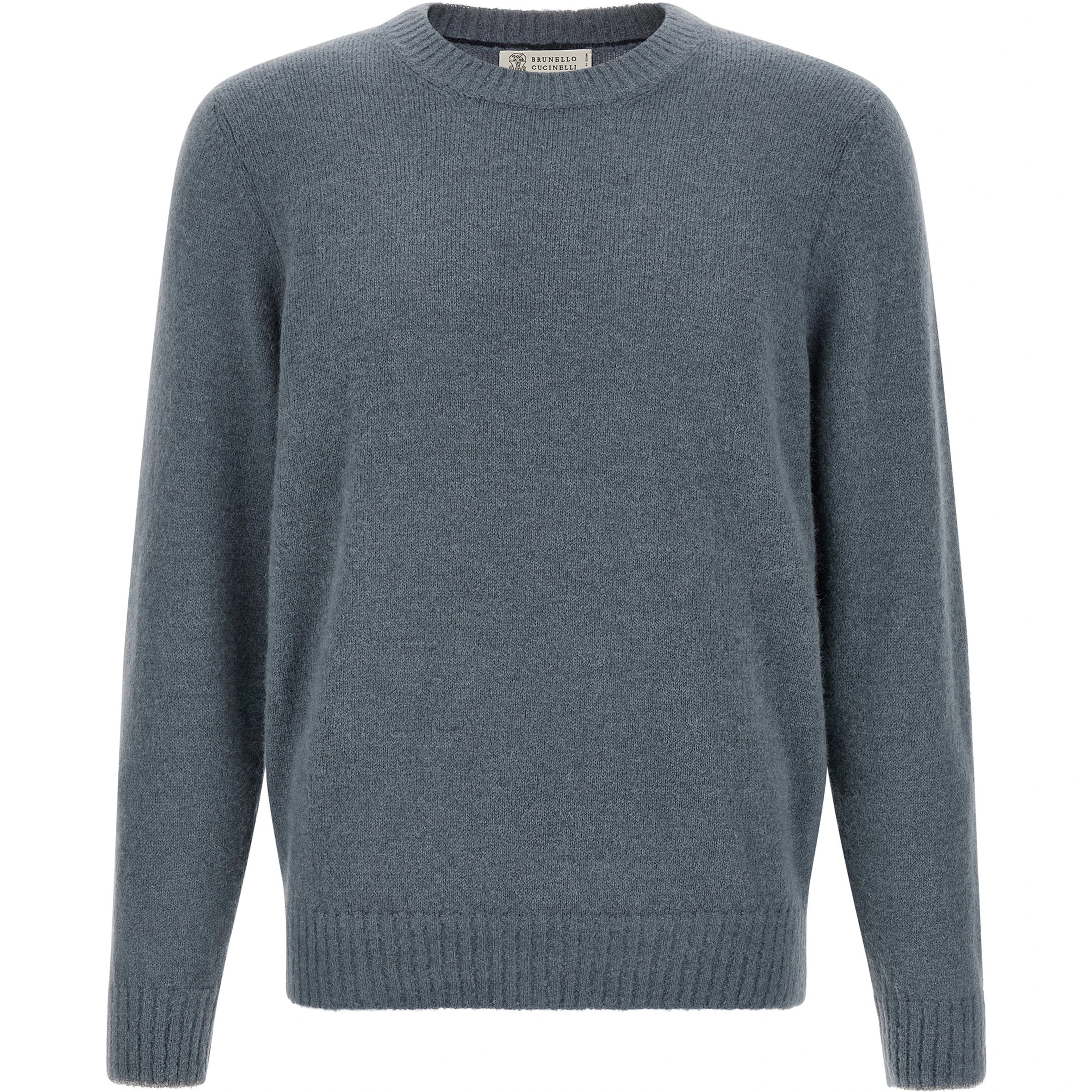 Blue Alpaca Leather Cardigan