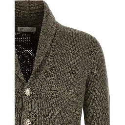 Bicolor Cotton Cardigan