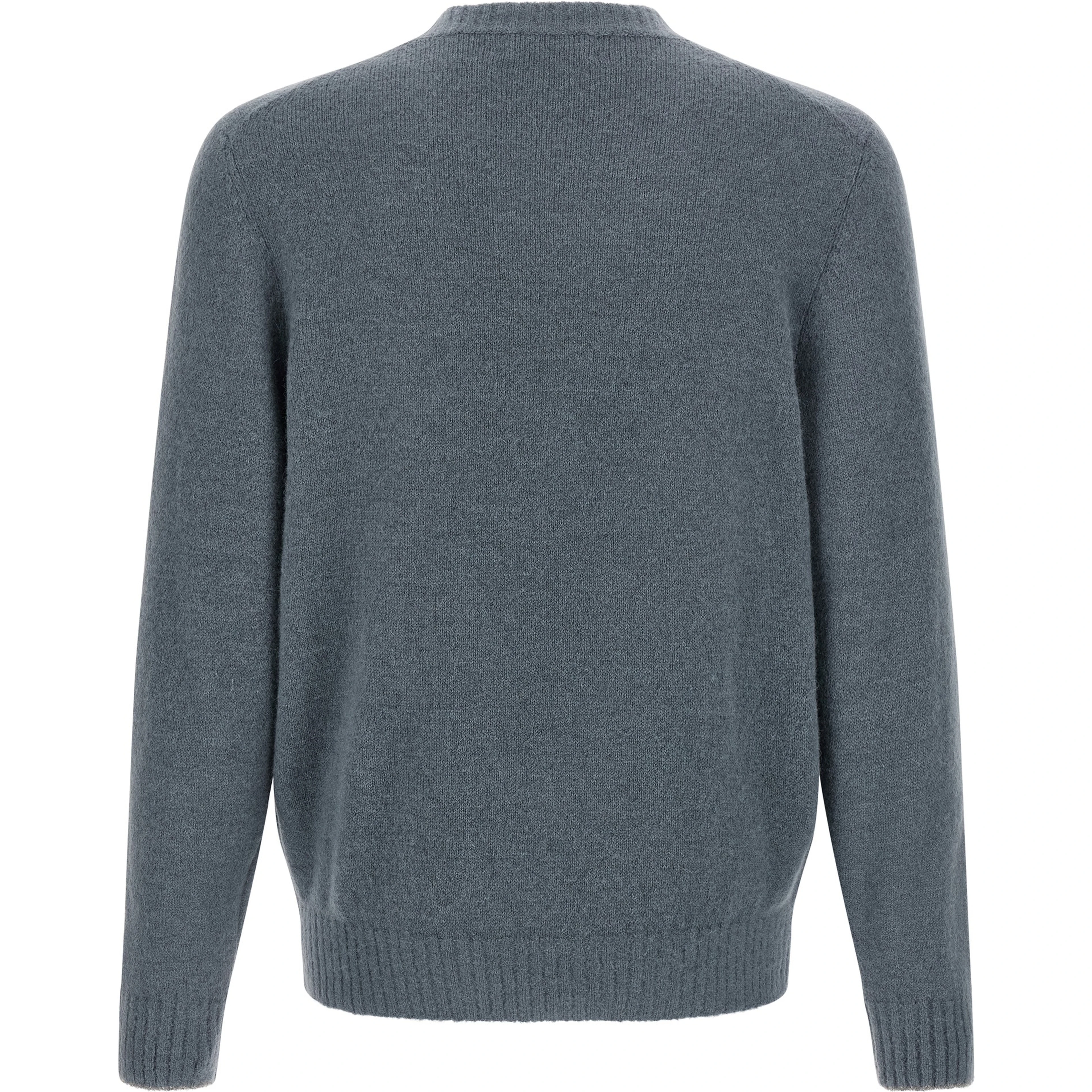 Blue Alpaca Leather Cardigan