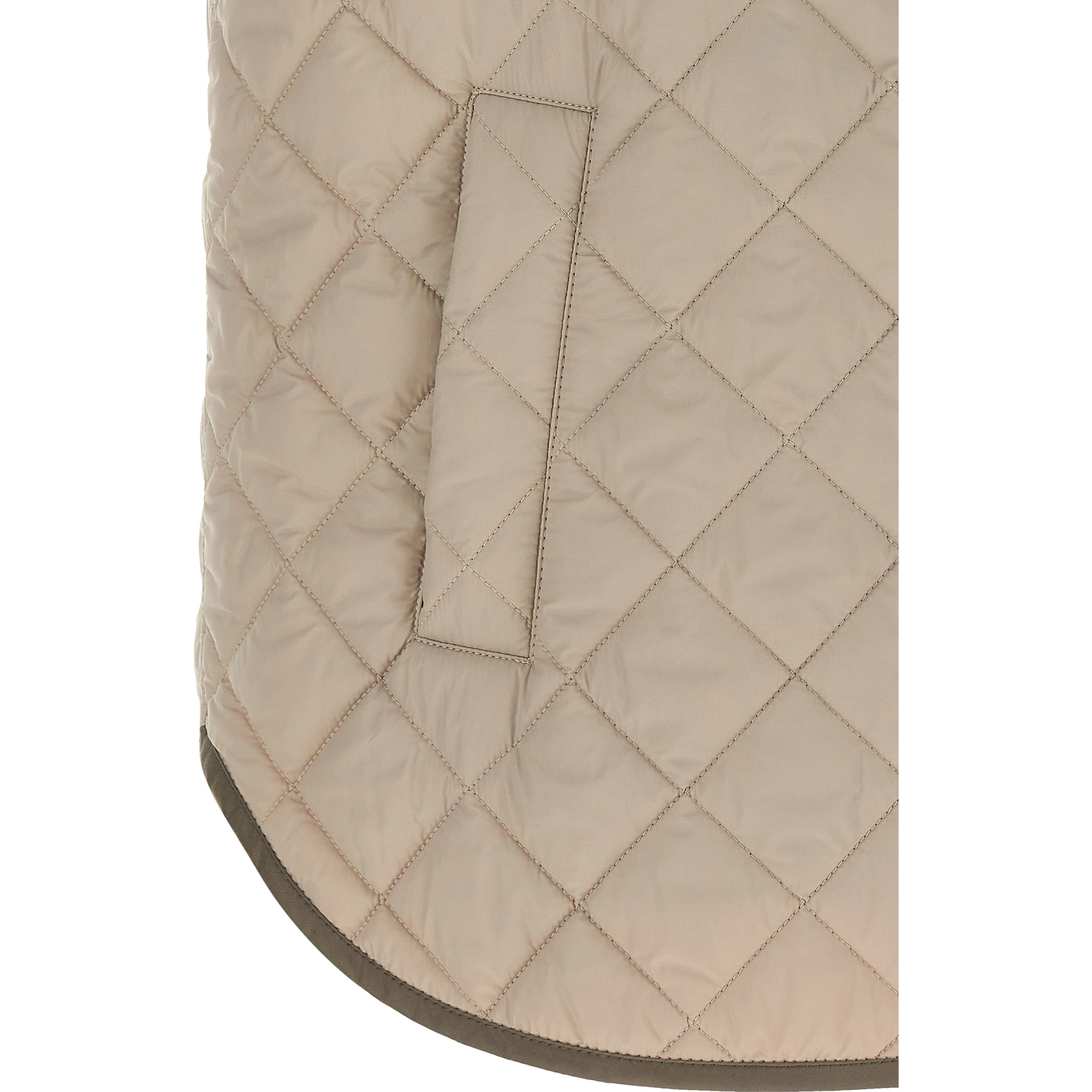 Beige Polyamide Sleeveless Jacket