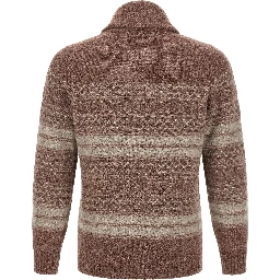 Brown Alpaca Leather Cardigan