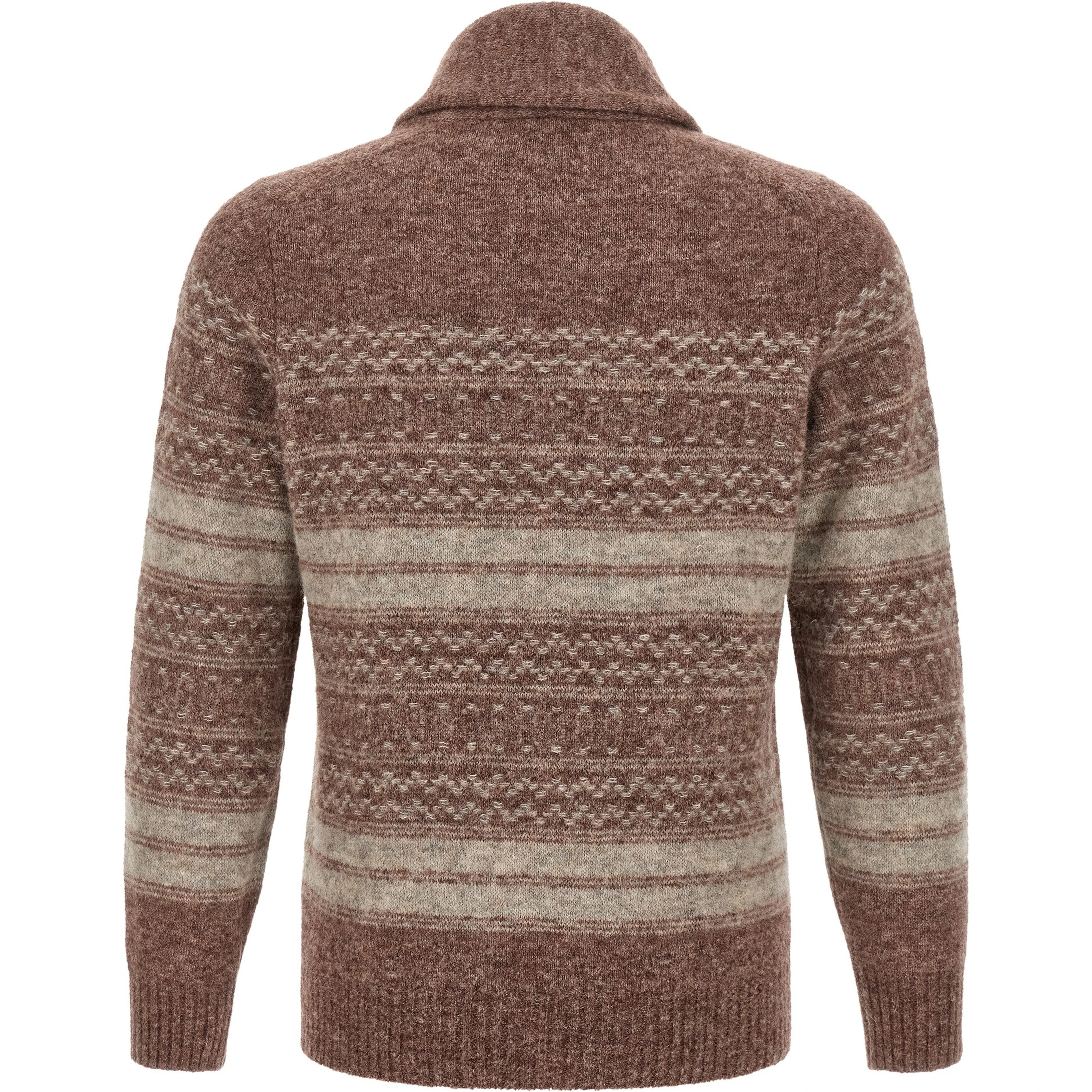 Brown Alpaca Leather Cardigan
