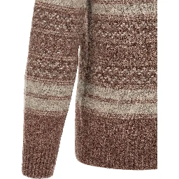 Brown Alpaca Leather Cardigan