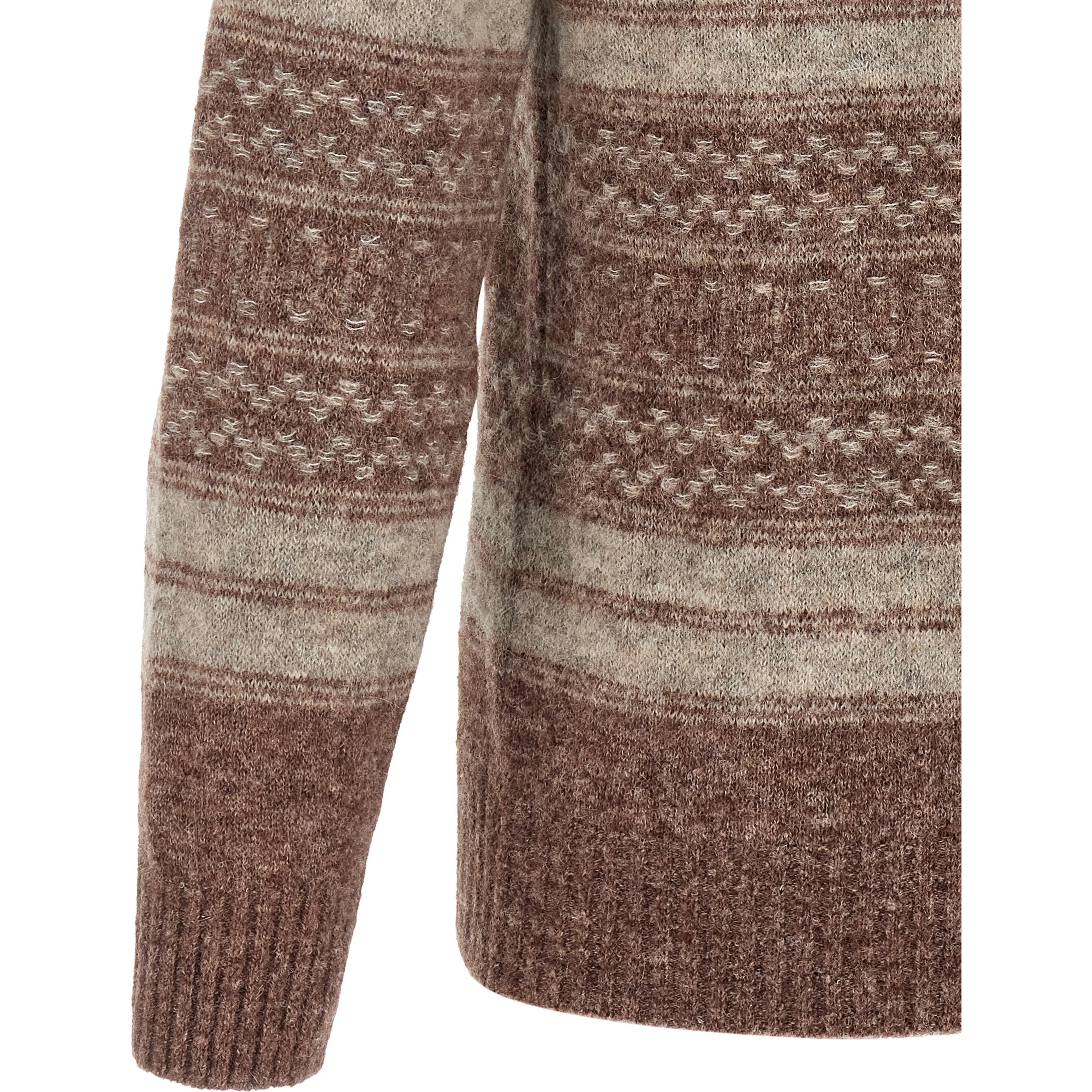 Brown Alpaca Leather Cardigan