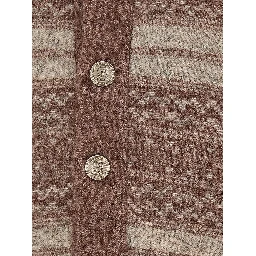 Brown Alpaca Leather Cardigan