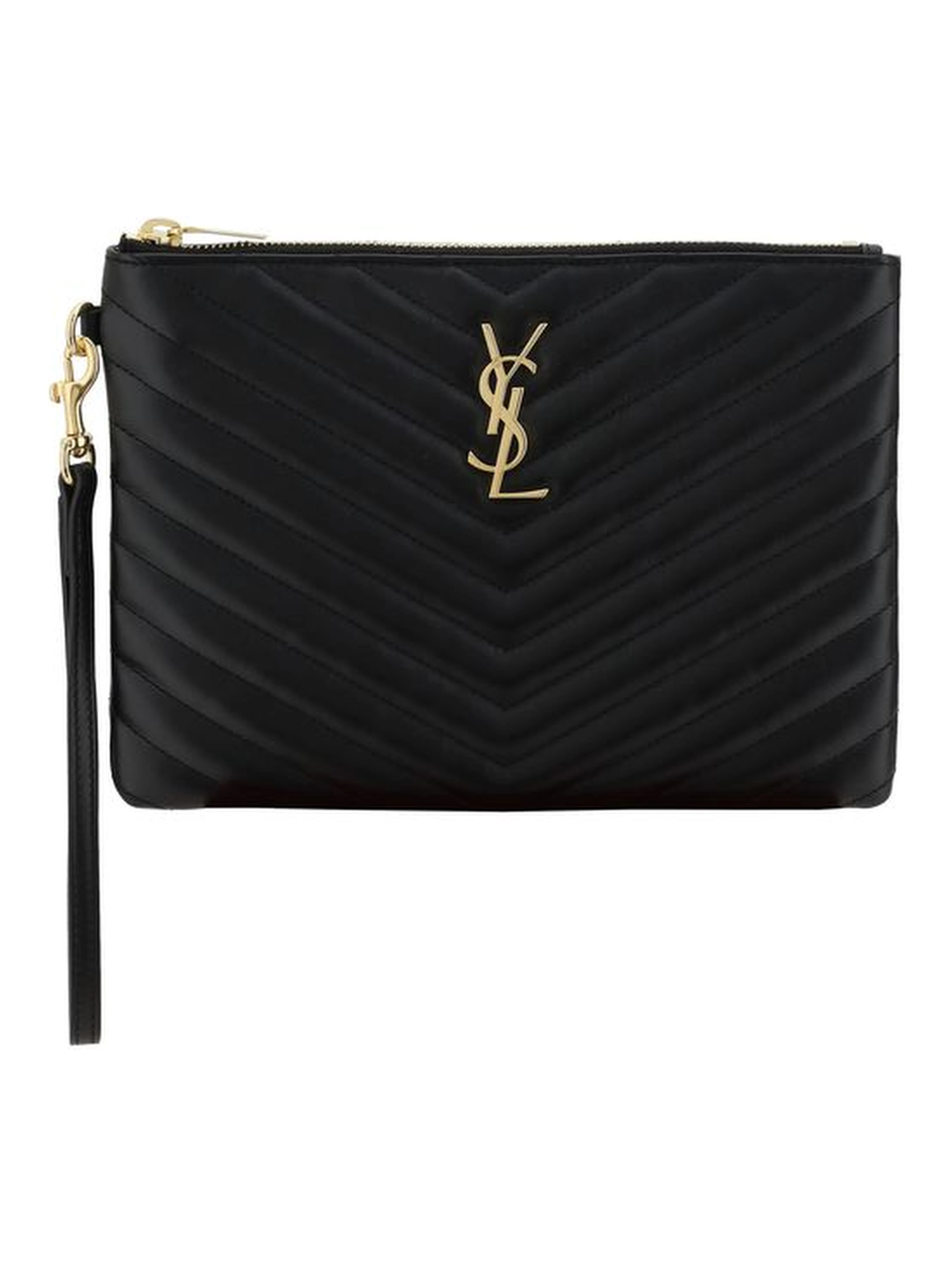 Black Calf Leather Bos Taurus Clutch Bag