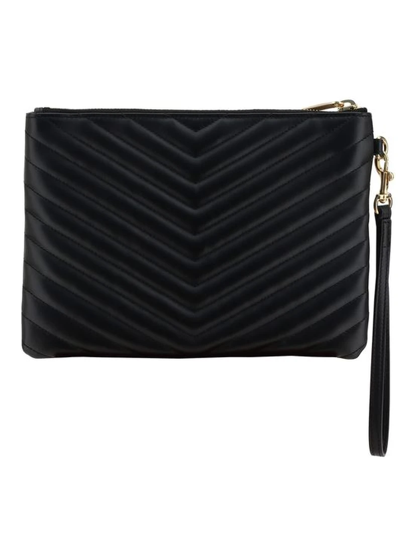 Black Calf Leather Bos Taurus Clutch Bag