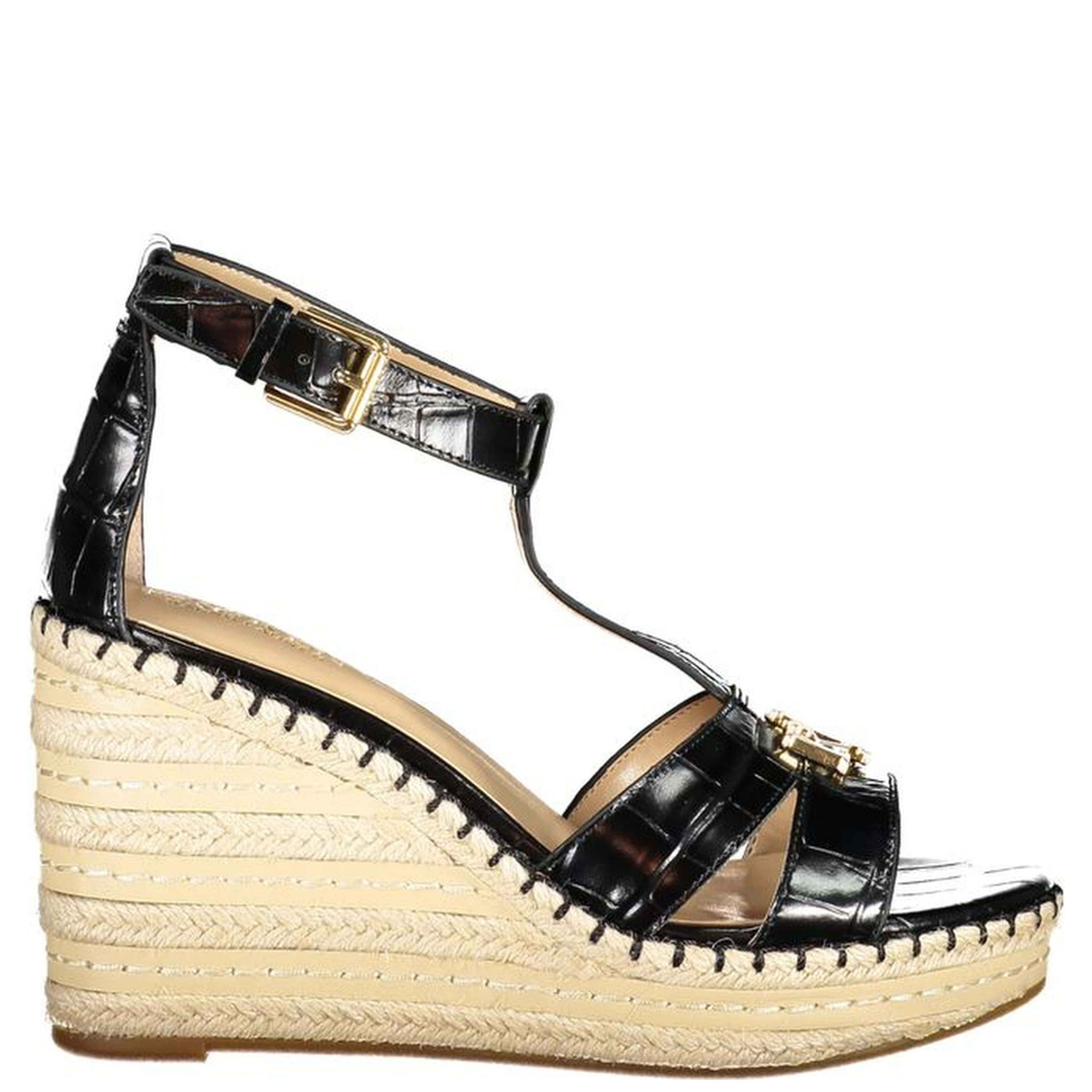 Black Leather Women Sandal