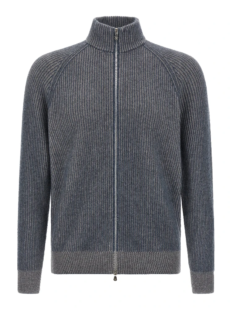 Blue Cashmere Cardigan