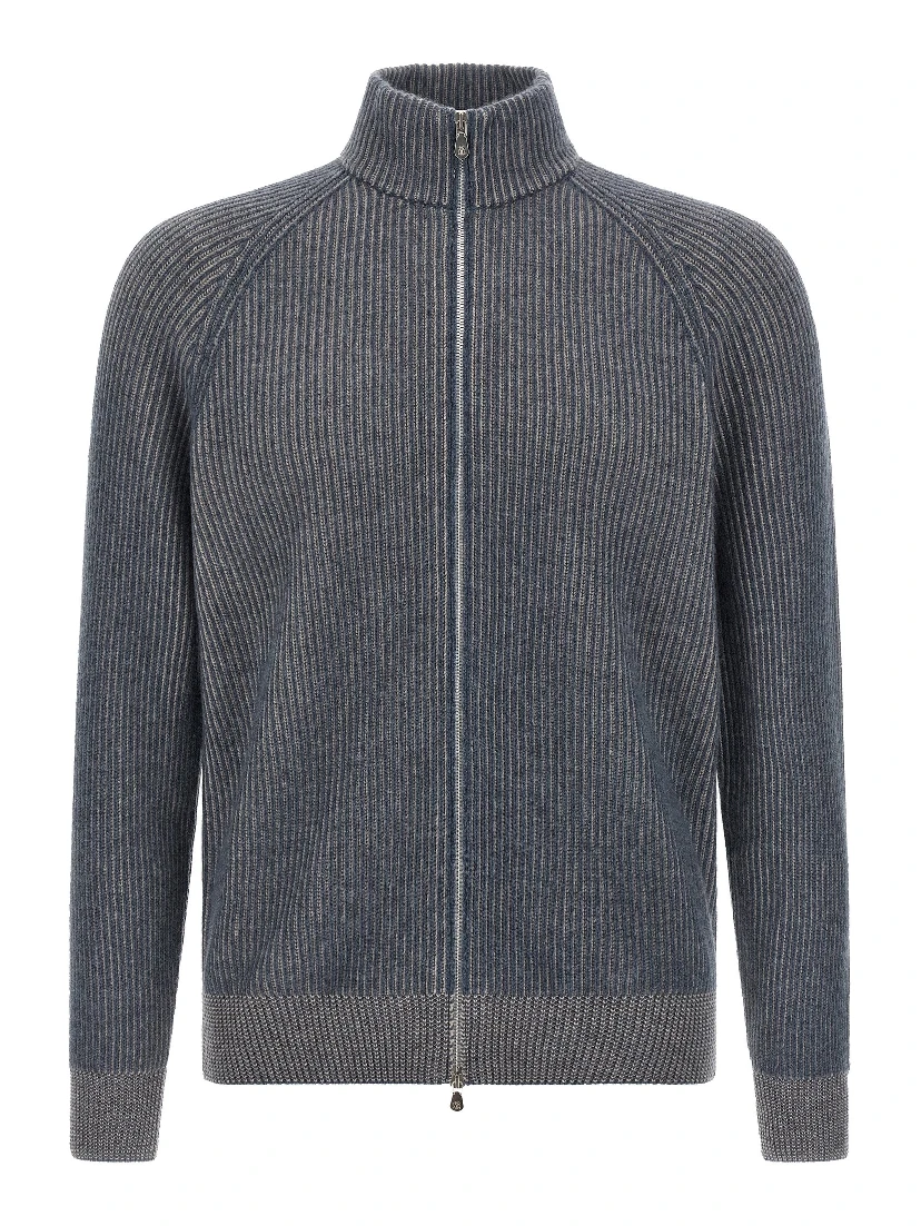 Blue Cashmere Cardigan