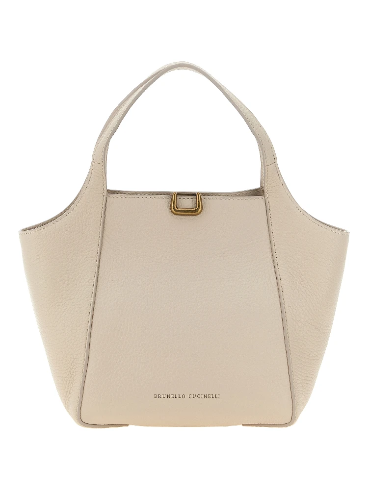 Beige Nubuc Leather Handbag