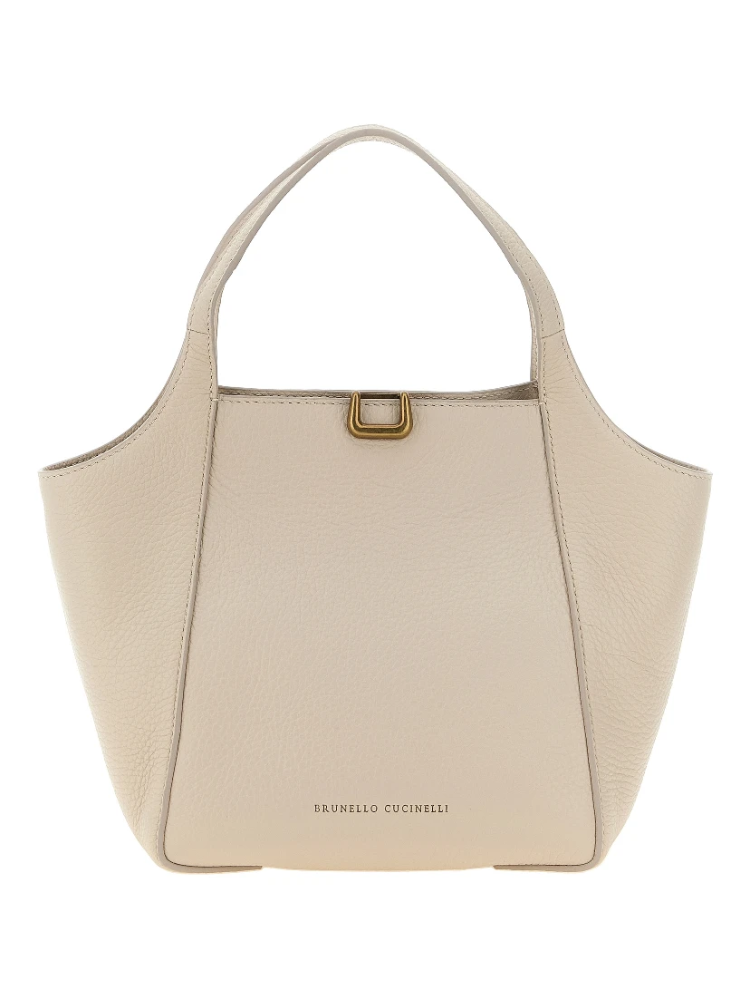 Beige Nubuc Leather Handbag