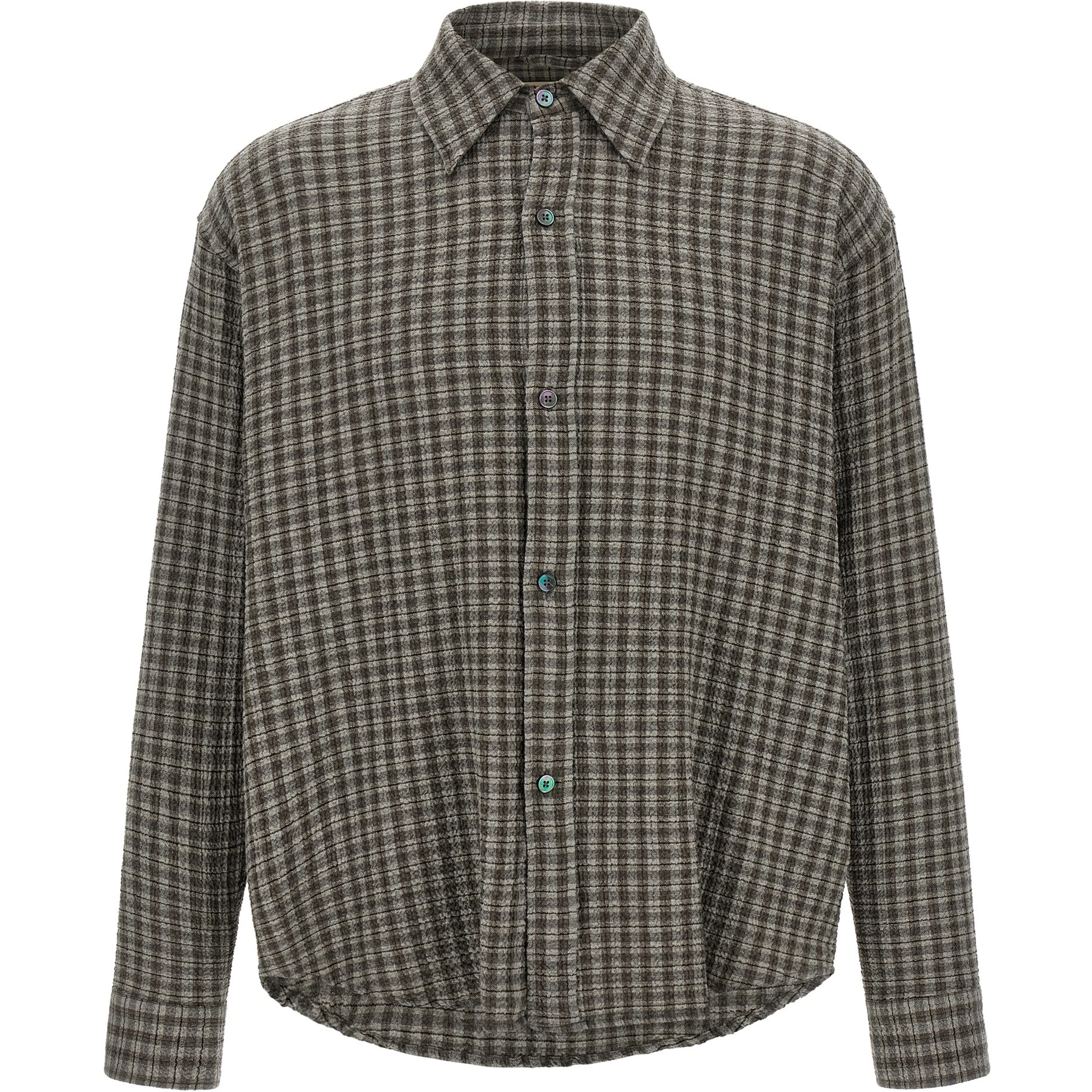 Gray Virgin Wool Blouse