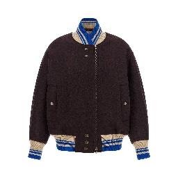 Purple Wool Bomber