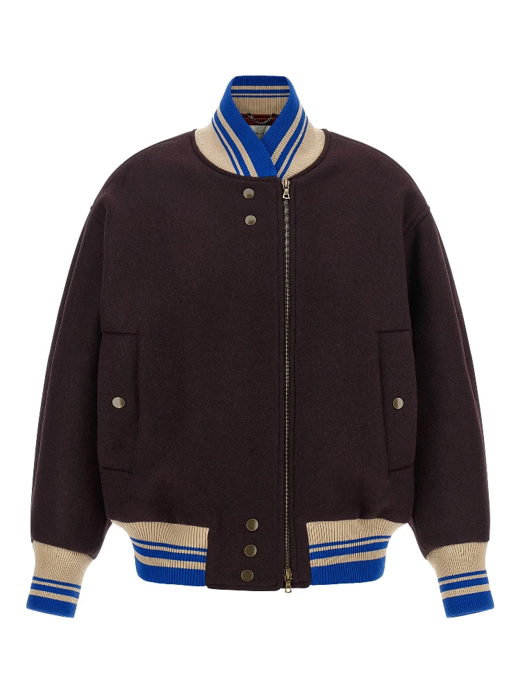 Purple Wool Bomber
