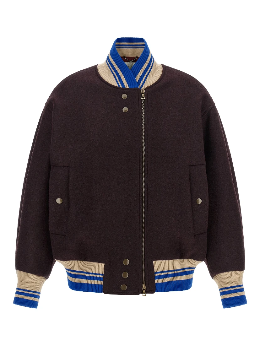 Purple Wool Bomber