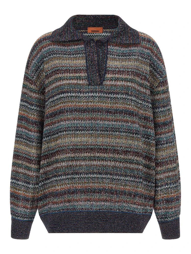 Multicolor Viscose Polo Shirt