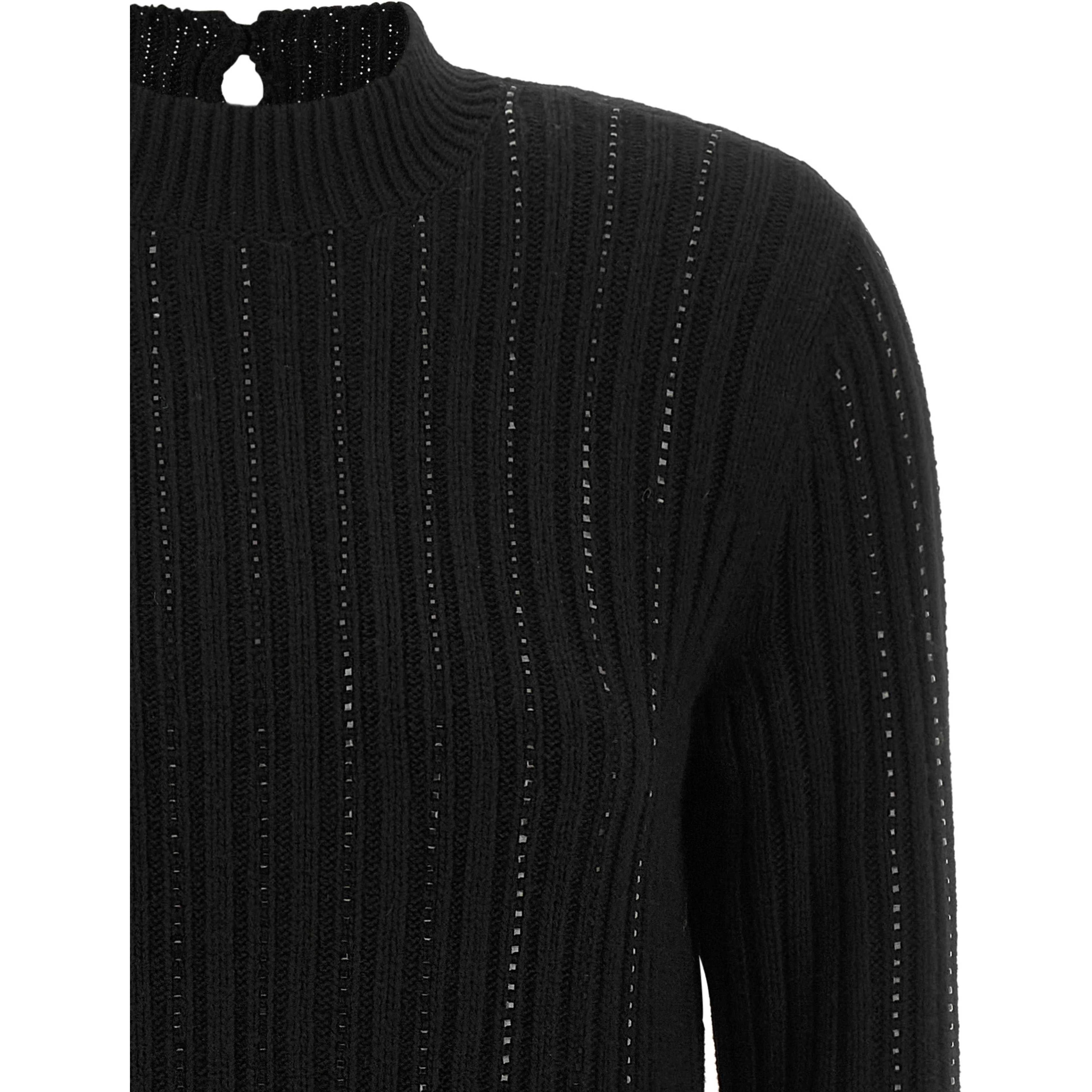 Black Viscose Short Dress