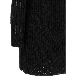 Black Viscose Short Dress