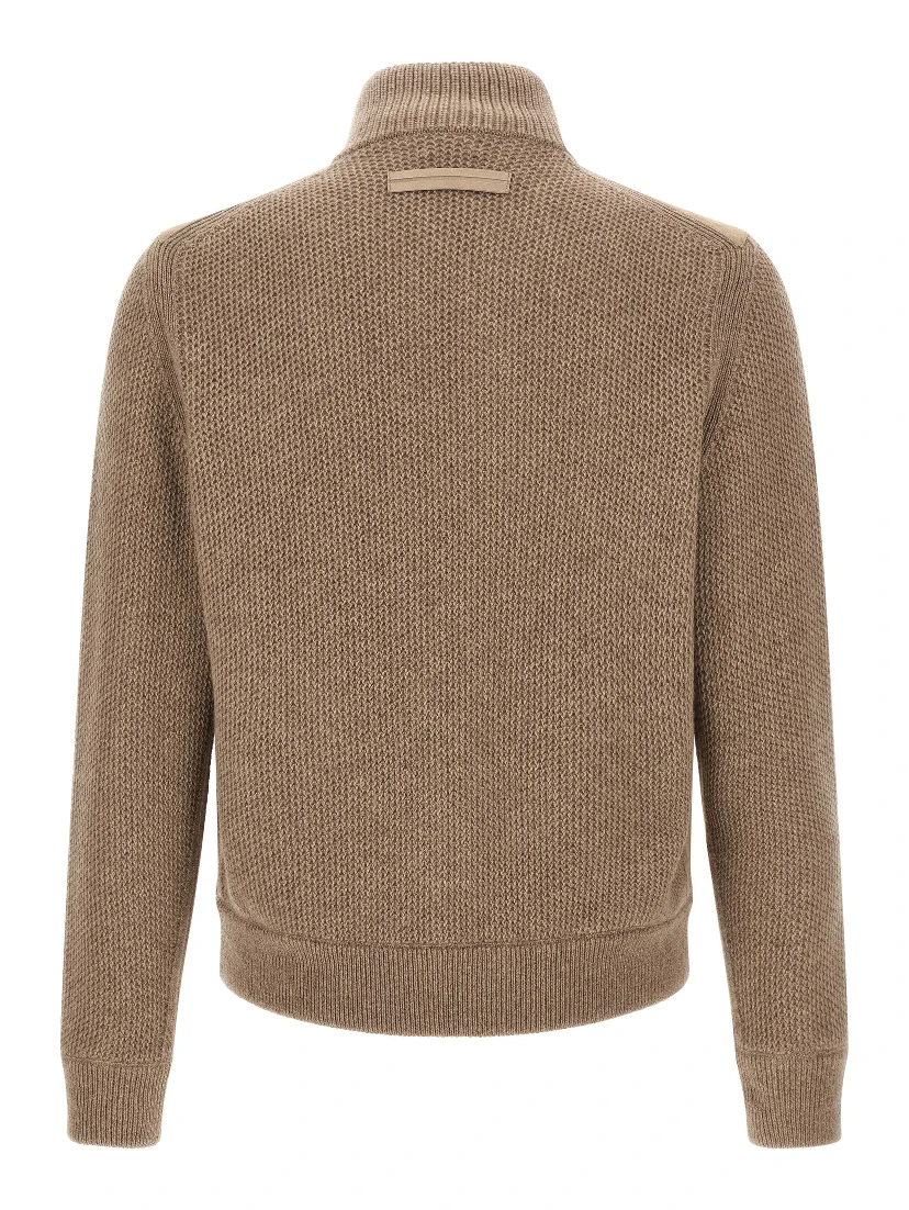 Beige Cashmere Cardigan