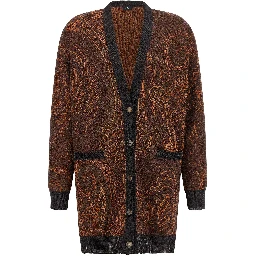 Brown Viscose Cardigan