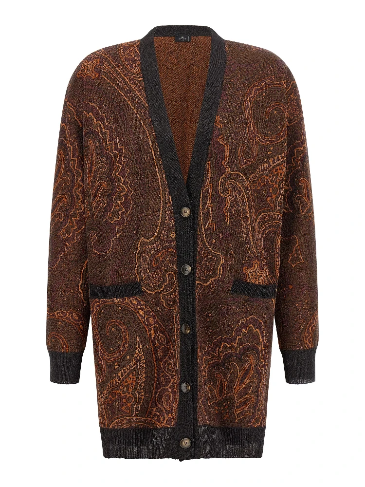 Brown Viscose Cardigan