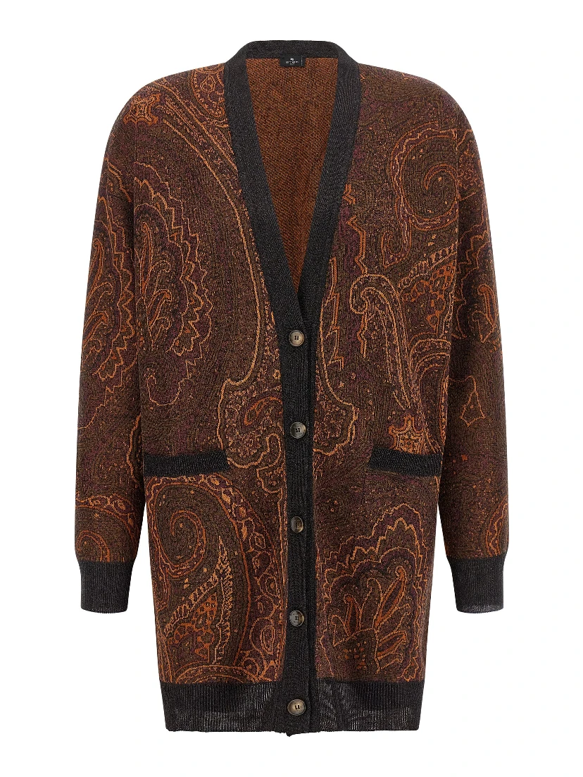 Brown Viscose Cardigan