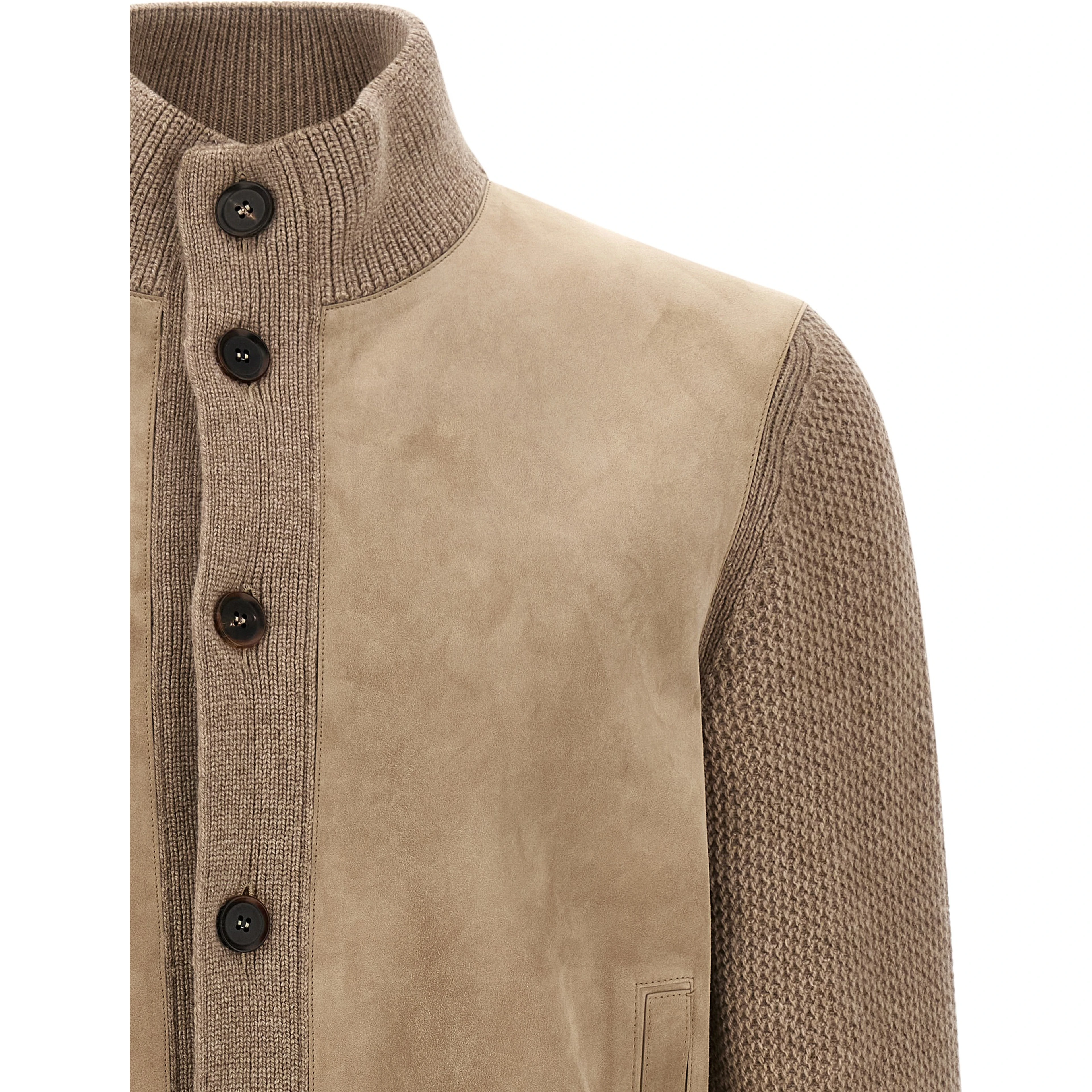 Beige Cashmere Cardigan