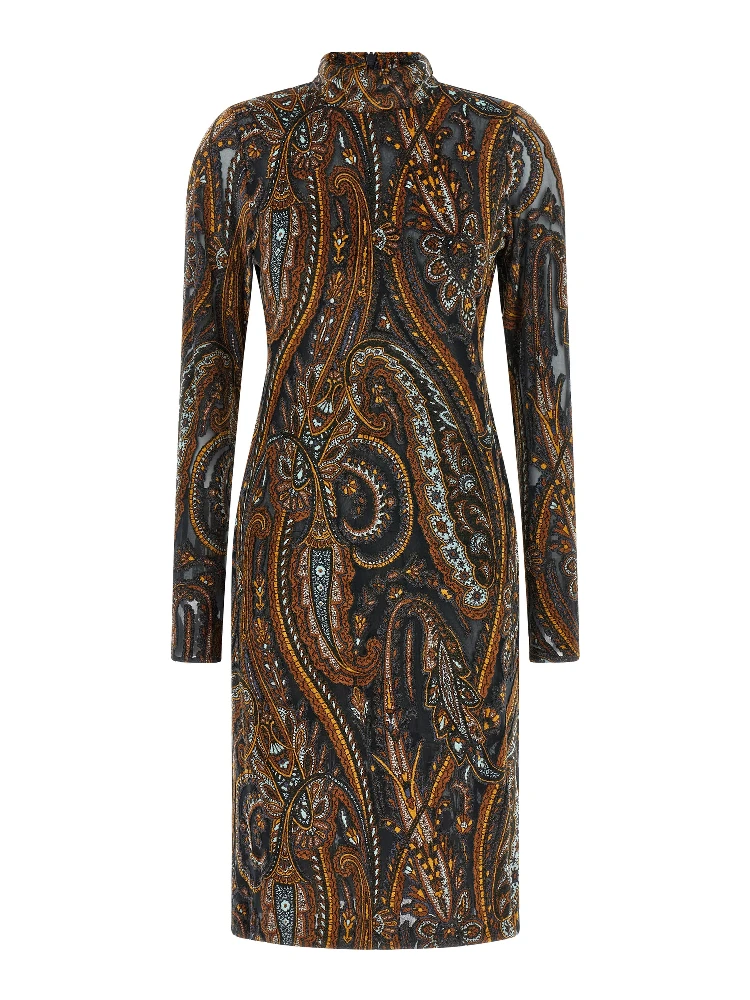 Multicolor Viscose Short Dress