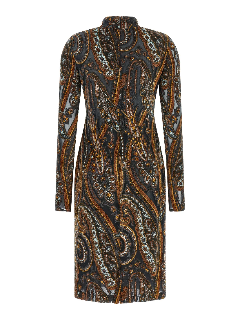 Multicolor Viscose Short Dress