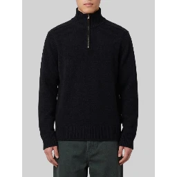 Black half zip turtleneck