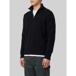 Black half zip turtleneck