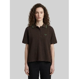 Two-tone cotton polo shirt