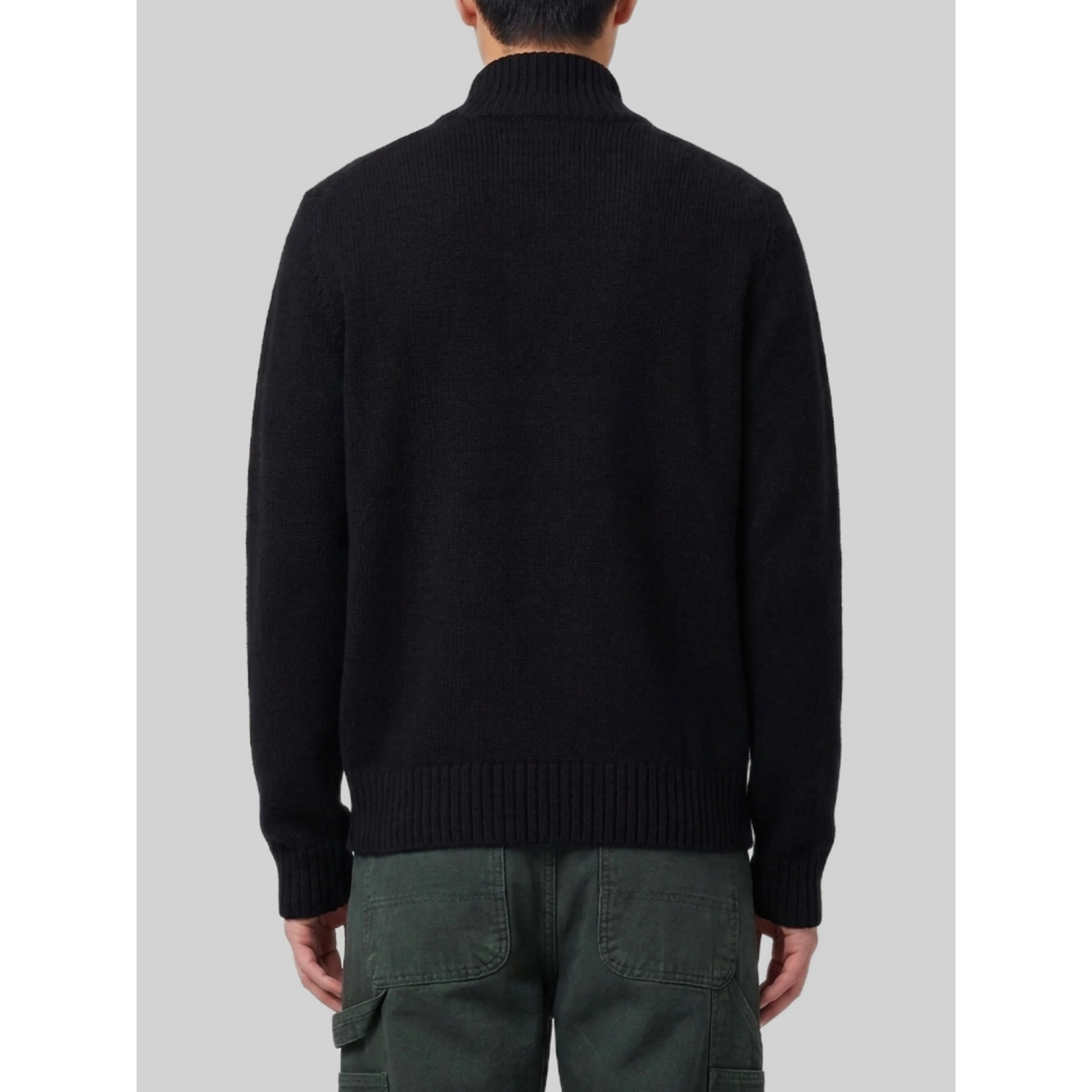 Black half zip turtleneck