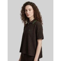 Two-tone cotton polo shirt