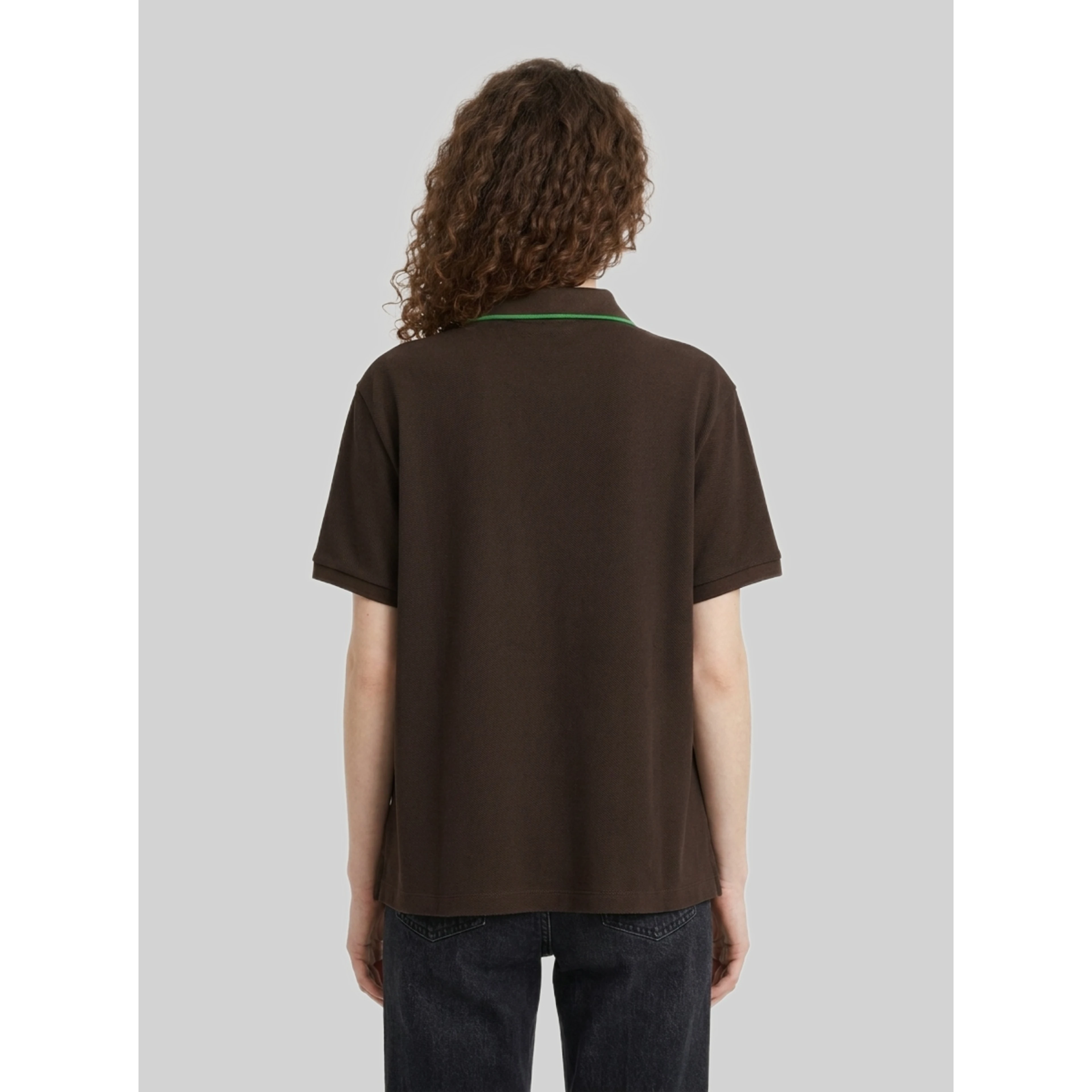 Two-tone cotton polo shirt