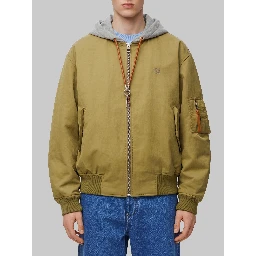 Technical fabric bomber jacket