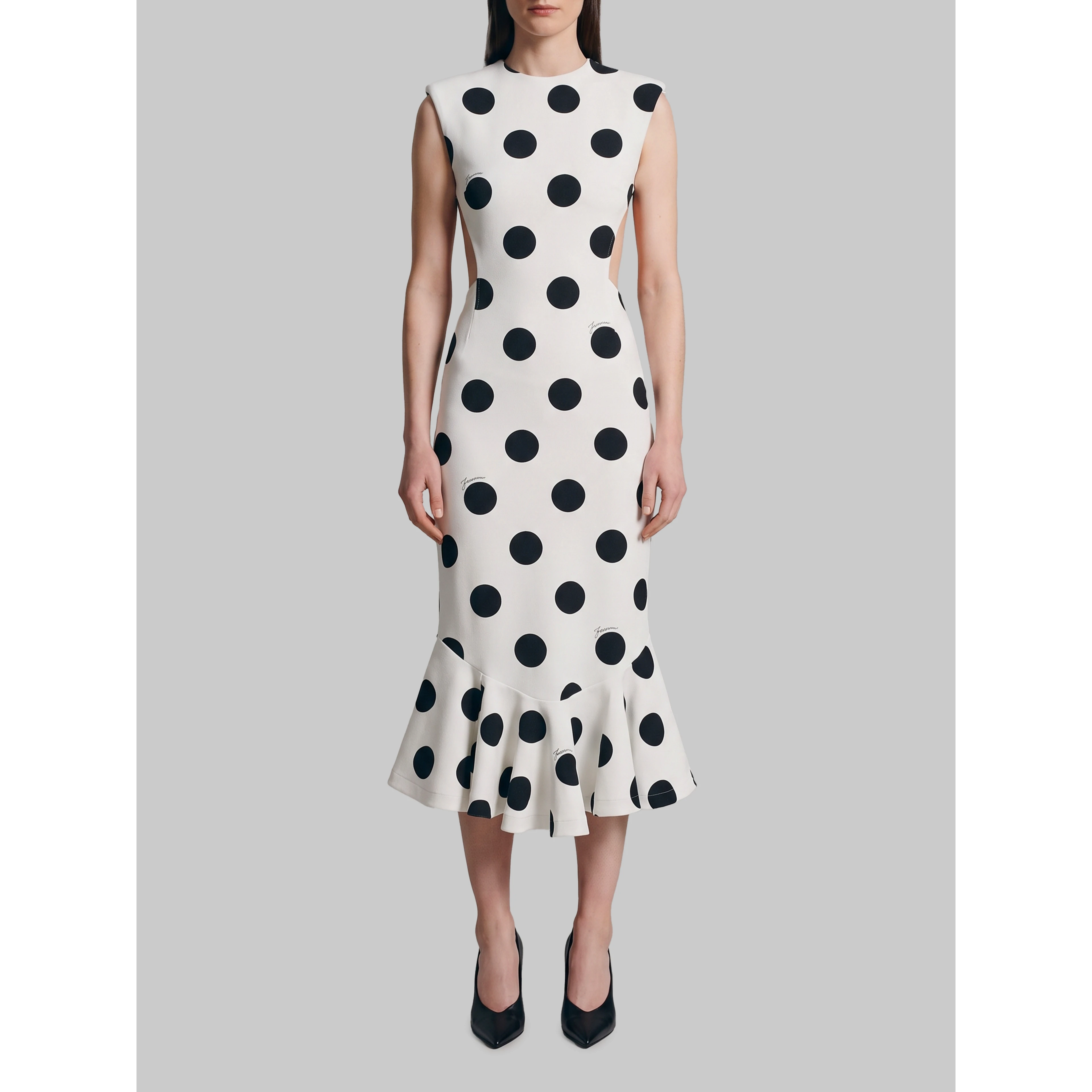 Palmier polka-dot midi dress