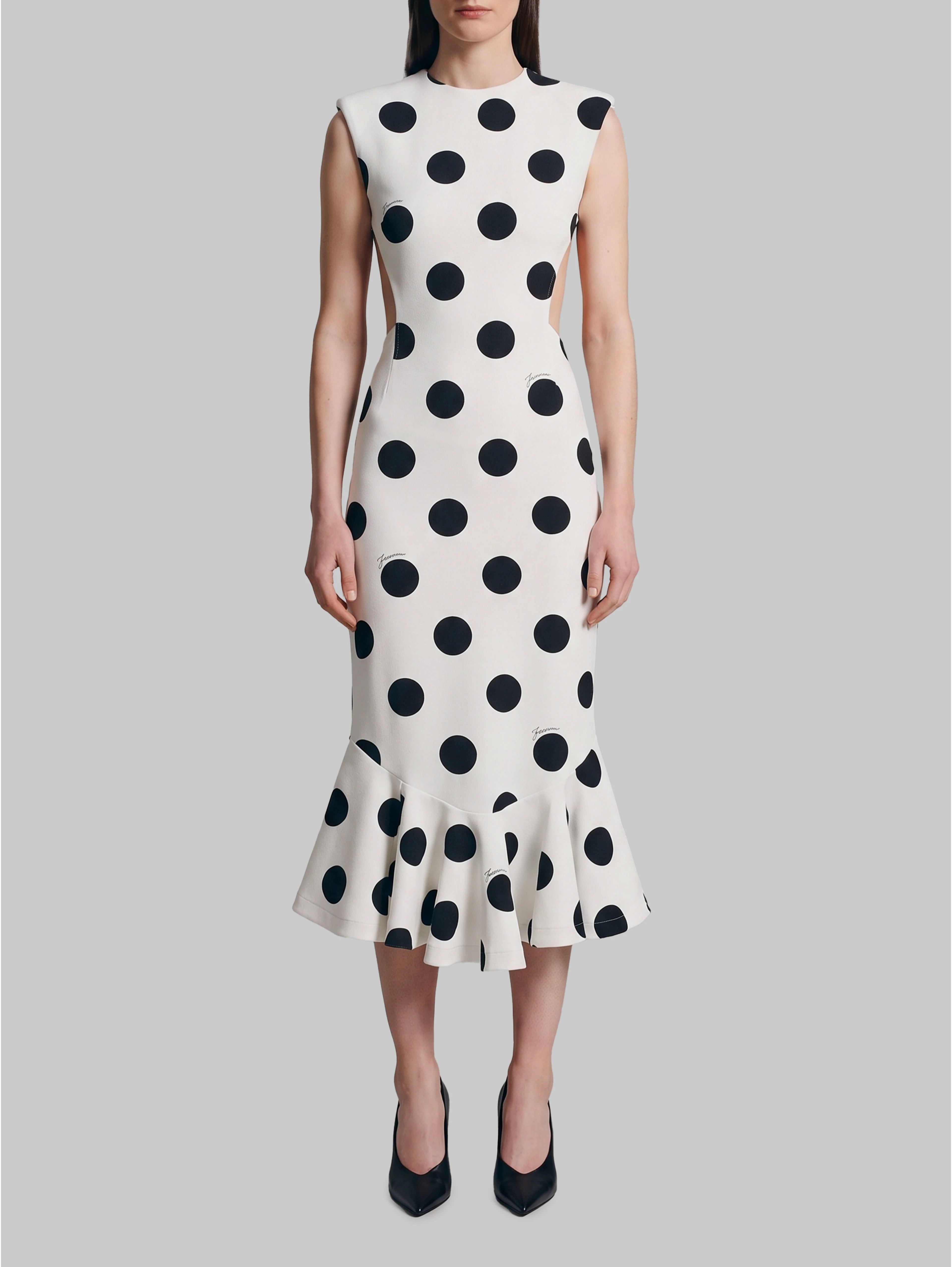 Palmier polka-dot midi dress