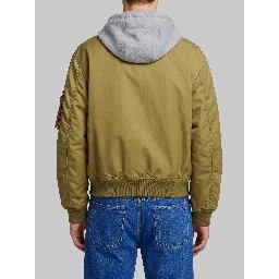Technical fabric bomber jacket