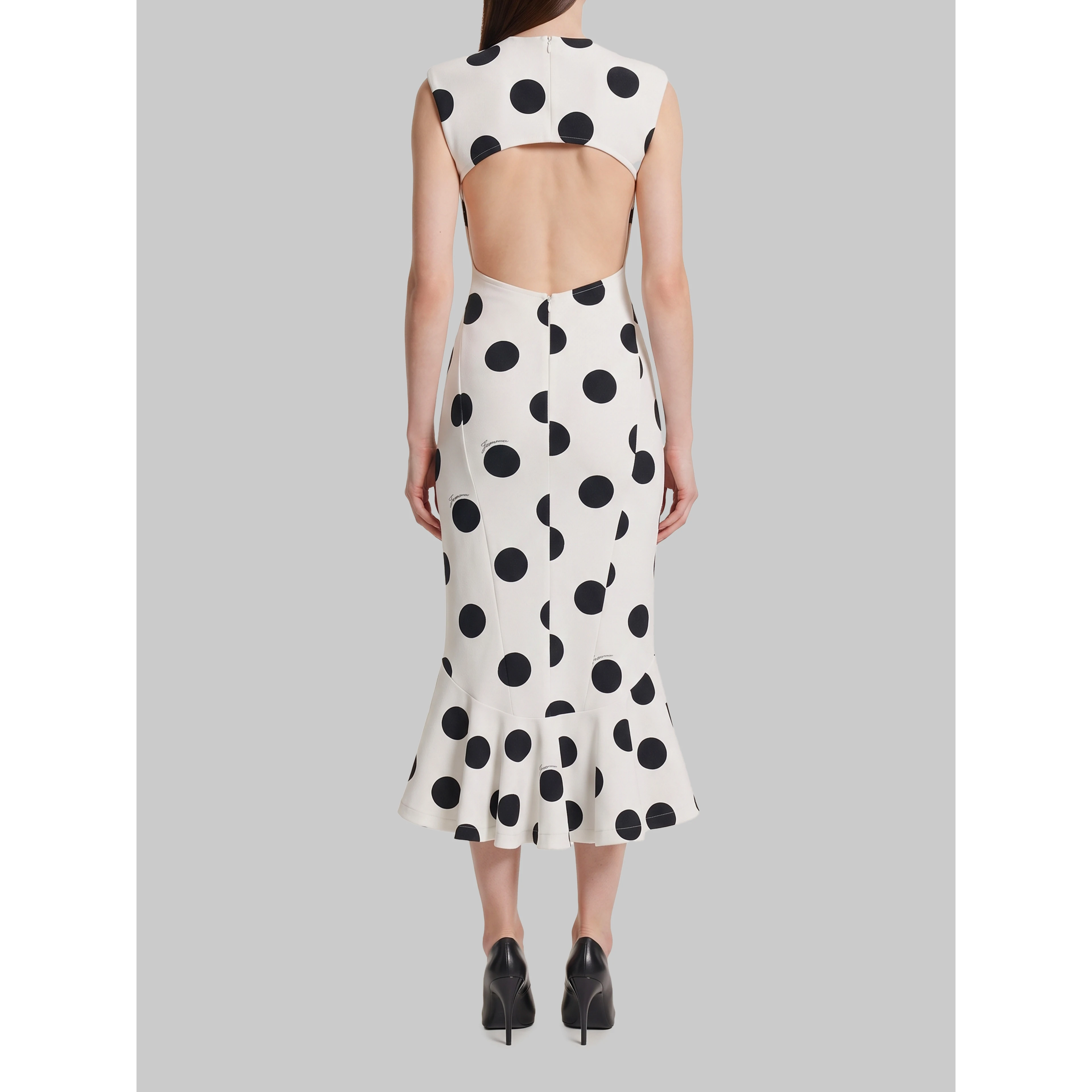 Palmier polka-dot midi dress