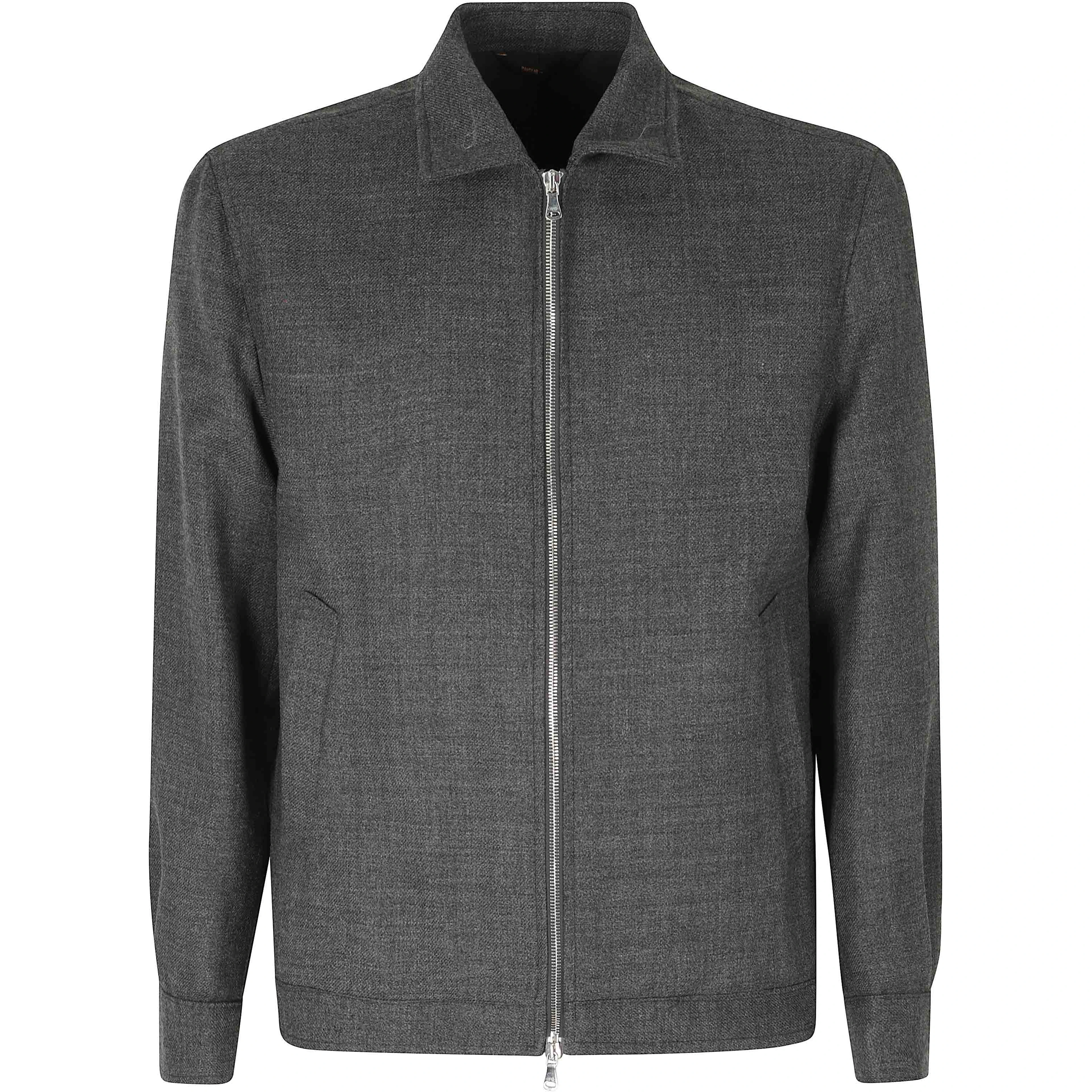 GIUBBOTTO ZIP COLLO CAMICIA LANA