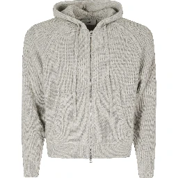 HOODED KNIT CARDIGAN