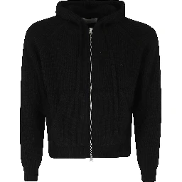 HOODED KNIT CARDIGAN