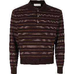 COLLARED STRIPED SWEATER